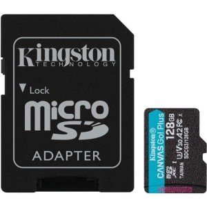 128GB MICROSDXC CANVAS GO PLUS 170R A2 U3 V30 CARD + ADP