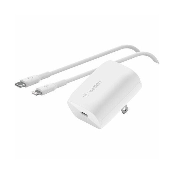 Belkin BoostCharge USB-C Wall Charger 20W + USB-C Cable with Lightning Connector