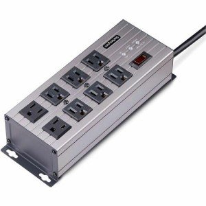 8-PORT INDUSTRIAL POWER STRIP - SURGE PROTECTION MOUNTABLE PDU