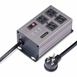 4-PORT INDUSTRIAL POWER STRIP - SURGE PROTECTION MOUNTABLE PDU