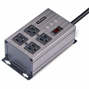 4-PORT INDUSTRIAL POWER STRIP - SURGE PROTECTION MOUNTABLE PDU