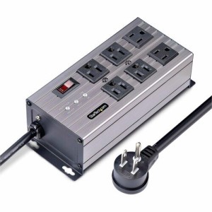 6-PORT INDUSTRIAL POWER STRIP - SURGE PROTECTION MOUNTABLE PDU