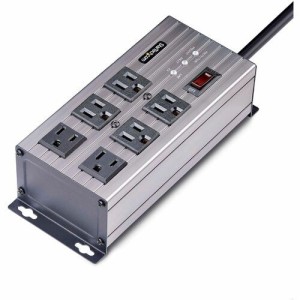 6-PORT INDUSTRIAL POWER STRIP - SURGE PROTECTION MOUNTABLE PDU