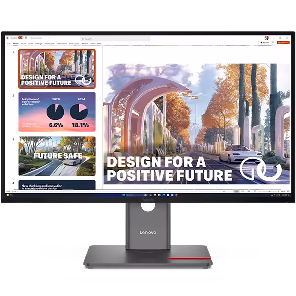 Lenovo P27QD-40 27" QHD Monitor with HDMI