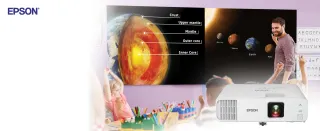 Epson PowerLite L260F High Brightness Projector, 3LCD, HDMI, Wireless, Long Lamp Life